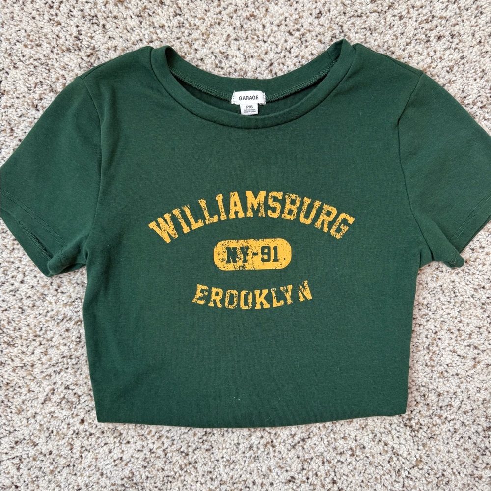 Garage Green Graphic Baby Tee